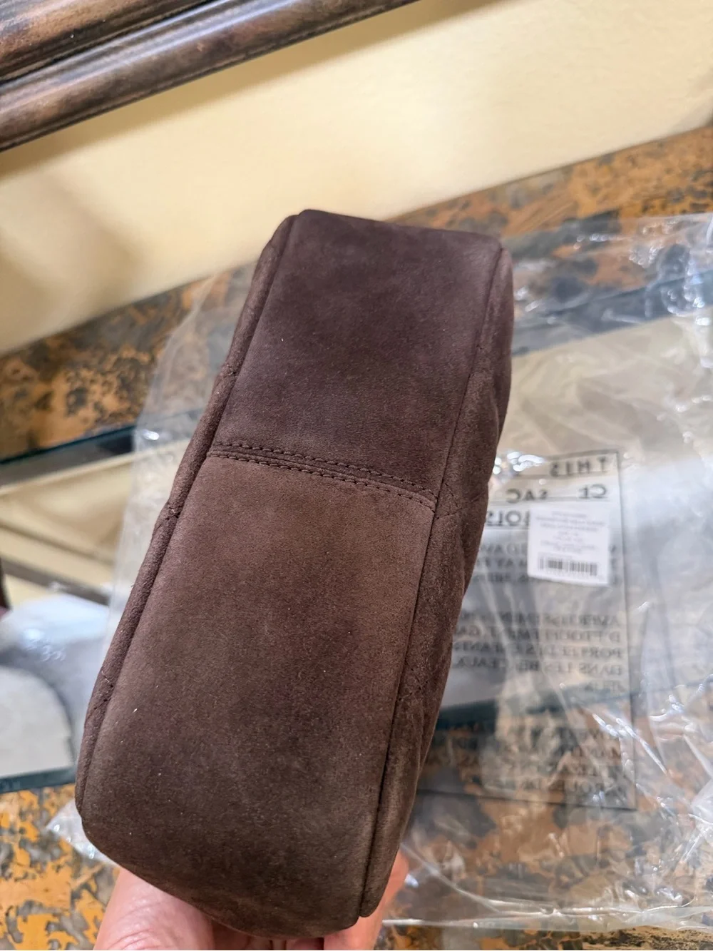Tory Burch quilted suede